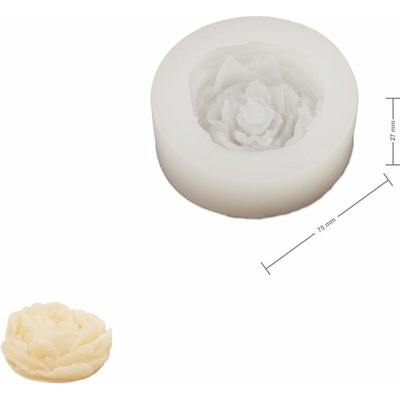 Manumi silikónová forma na odlievanie kreatívnej hmoty 75 x 27 mm v tvare rozkvitnutej ruže - 1 ks