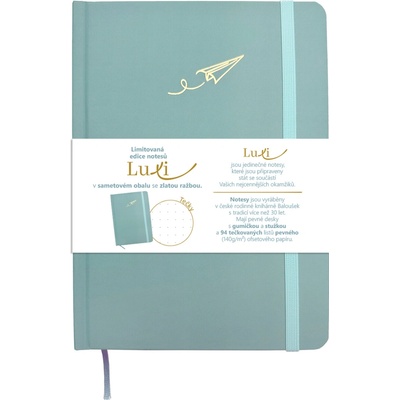 Notes Luxi tečky A5 lamino starorůžová – Zboží Mobilmania