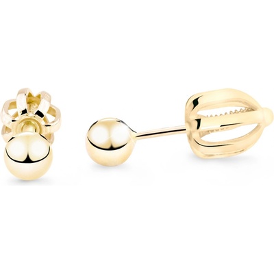 Cutie Jewellery náušnice pecky ze žlutého zlata Z5014-30-X-1