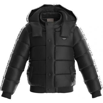 Image 1 of GUESS Зимно яке за момиче в черно с контрастни ивици Guess