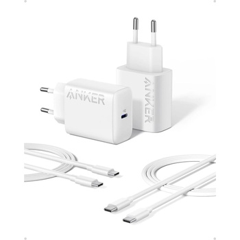 Anker 25W USB-C комплект 2бр. зарядни и 2 бр. USB-C кабели (B2652321)