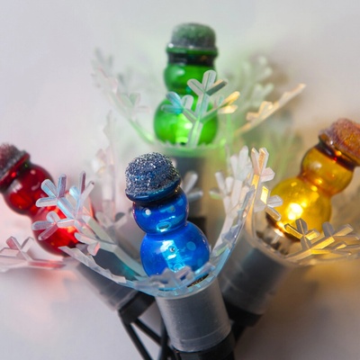 Mini vánoční řetěz ASTRA LED 5,7m 20ks retro muchomůrek USB baterie