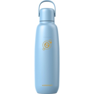 SodaStream Fizz & Go Stainless Steel Soda Bottle 0.9L Double Wall Insulated Thermos Bottle Keeps Hot & Cold for Carbonated Drinks Compatible with DUO, TERRA, ART, ENSO & More, Ice Blue - 1062416440 (1062416440)