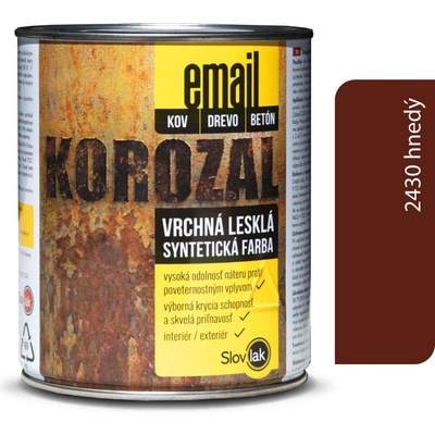 Slovlak Korozal Email 0,75 kg Hnedý