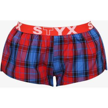 Styx Червени и сини карирани дамски шорти за сън Styx Styx | Sin | ЖЕНИ | L