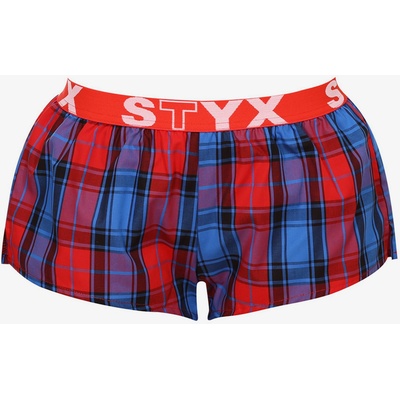 Styx Червени и сини карирани дамски шорти за сън Styx Styx | Sin | ЖЕНИ | L