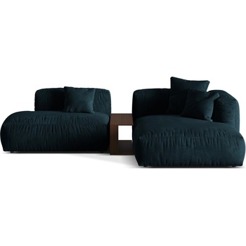 Micadoni Тъмносин кадифен модулен ъглов диван (десен ъгъл) Martina - Micadoni (MIC_SET1R_120_F1_MARTINA5)