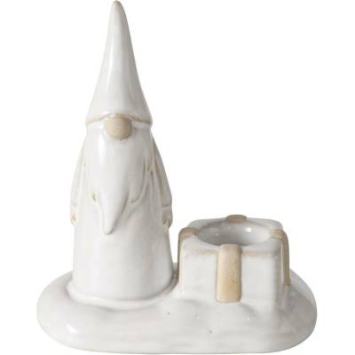 Boltze Home Svícen se skřítkem na jednu svíčku SLAVKO, výš, 11 cm šedá
