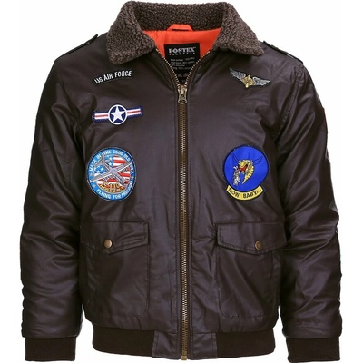 Flight bunda s nášivkami hnědá – Hledejceny.cz