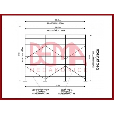 Bema kostka lešení ECO 36,45 m²