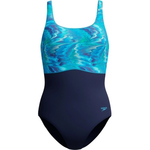 Speedo Дамски бански костюм Speedo Women's Print Contour Eclipse One Piece Swimsuit - Peacoat/Skydive - размер 36 (EU) (150-6095-0211)