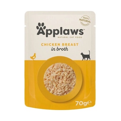 Applaws cat s kuracími prsiami vo vývare 70 g