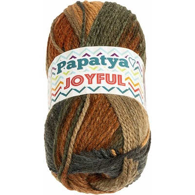 BELLATEX Joyful 100 g - 08 hnedá, zelená, tmavosivá