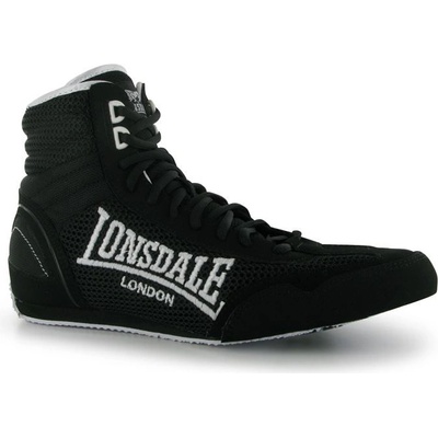 Lonsdale Contender Mens Boxing Boots Black/White