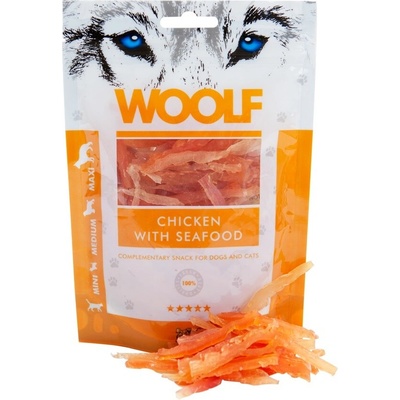 Woolf Chicken with Seafood - maškrty pre psov 100 g