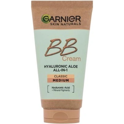 Garnier Skin Naturals BB Cream Hyaluronic Aloe All-In-1 SPF15 уеднаквяващ и матиращ bb крем за нормална кожа 50 ml нюанс Medium