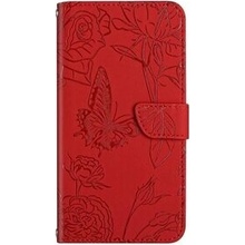 Mezzo Book ZTE Blade V70 Vita vzor motýľ - červené