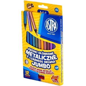 Astra Цветни моливи ASTRA jumbo metallic round 12 цвята 312114003 (312114003)