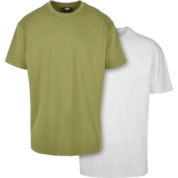 Urban Classics Комплект два броя мъжки тениски Urban Classics newolive/whiteUB-TB1778A-04301 - Розов, размер S