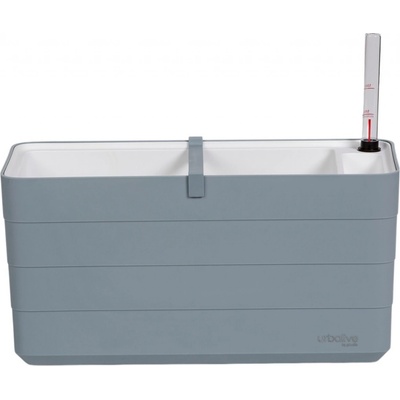 Plastia kvetináč samozavlažovací Berberis šedomodrá + bielý 40 cm