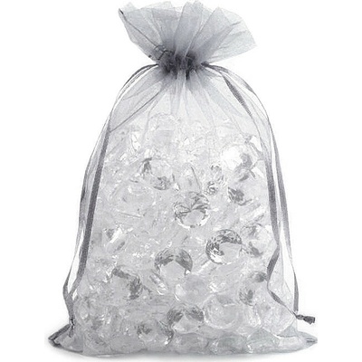 Dárkový pytlík 17x23 cm organza - stříbrná (10 ks)