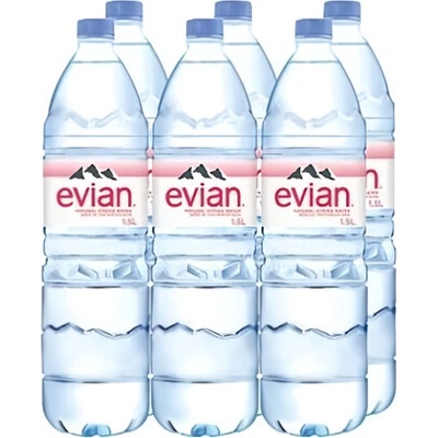 Evian prírodná minerálna voda 6 x 1,5 l