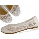 Balerínky krajkové lehké ecru ažurové krémové