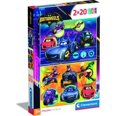 CLEMENTONI Batwheels 2x20 dílků