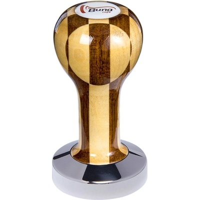 Buna Café tamper lak šachovnica, SP, nerez lesk, plochý 53 mm