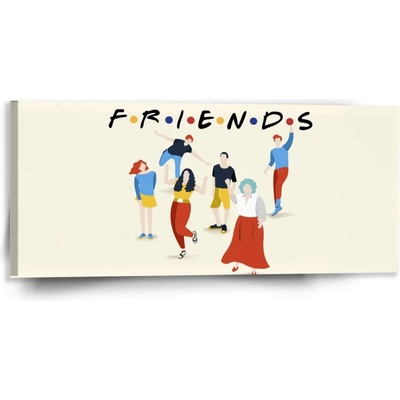 Sablio Obraz Seriál Priatelia FRIENDS Postavy - 110x50 cm