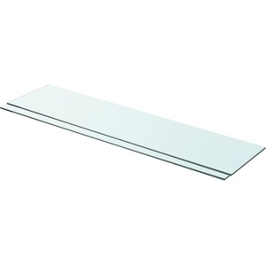 vidaXL Рафтове, 2 бр, панели прозрачно стъкло, 90x20 см (3051579)