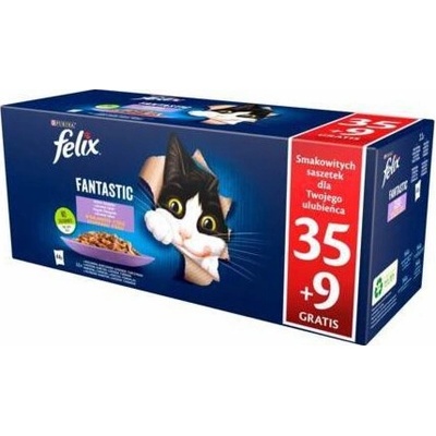 Felix Felix v želé MASOVÁ SMĚS sáček 44 x 85 g