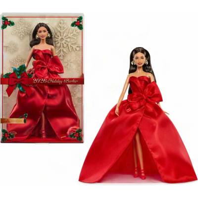 Mattel Barbie Signature 2026 Vianočná módna bábika Sezónna zberateľská brunetka