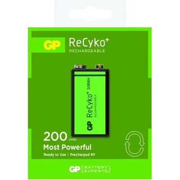 GP Batteries Акумулаторна Батерия GP R22 8.4V 200mAh RECYKO 20R8HN-GB1 NiMH 1бр. в опаковка GP (GP-BR-20R8HN-GB1)