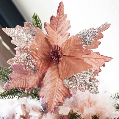 Springos CA1227 VIANOČNÁ DEKORÁCIA POINSETTIA 25 CM