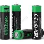 PATONA - К-кт 4x Батерия AA/LR6 Li-Pol 2000mAh 1, 5Vs с USB-C зареждане (IM1389)