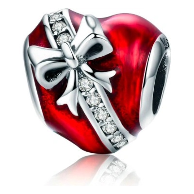 P&J Jewellery Stříbrný přívěsek Vánoční srdce CHSS5