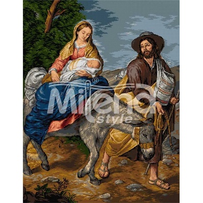 Milena Style Бягство в Египет - гоблен със схема конци dmc 1: 4