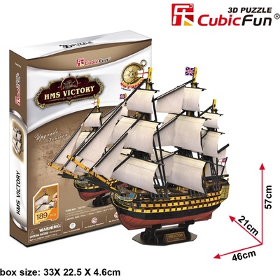 CubicFun Cubic Fun - Пъзел 3D Кораб HMS Victory 189ч