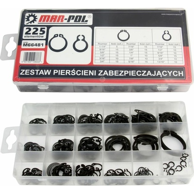 MAR-POL Sada vnějších segerových kroužků 225ks 02413 M66481 – Hledejceny.cz