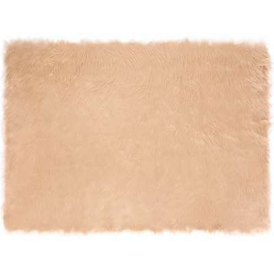 vidaXL Изкуствен овчи килим Tafalla Бежово 120 x 170 cm Полиестер (42021482)