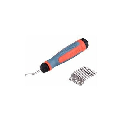 EXTOL PREMIUM odhrotovač univerzálny, driek 3,2mm, 10ks čepelí, HSS M35 (5 % Co), 8803680