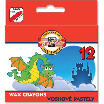 Koh-i-noor Voskové pastely 8232 12 barev 191237 – Zboží Dáma