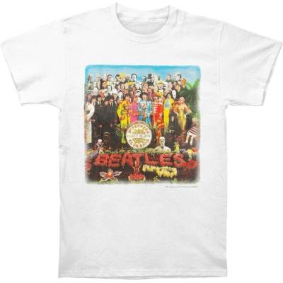 The Beatles Vintage Sgt Pepper (Back Print) White M Дамски Риза (BEATTEE08LW02)