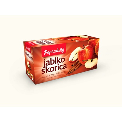 Popradský čaj Jablko škorica ovocný čaj s príchuťou 20 x 2 g