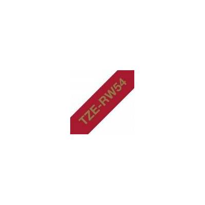 Brother TZE-RW54 zlatá na vínově červené, 24 mm, textilní páska TZERW54