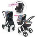 ZOPA Set židlička Inspira + novorozenecký set + houpací základna Pistacio Green