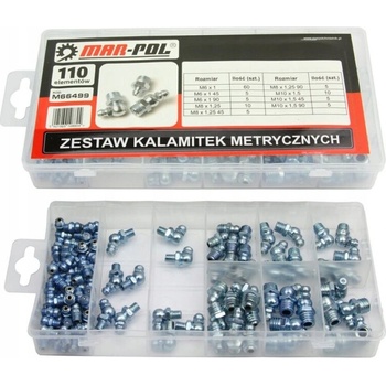 MAR-POL M66498 Súprava mazacích hlavíc 110 kusov mazničky maznice