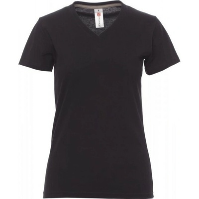 MALFINI Tričko V-NECK Lady krátky rukáv dámske Čierna