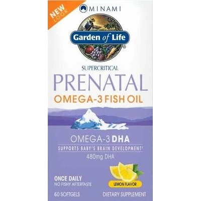 Garden of Life Minami Nutrition Omega-3 prenatální s příchutí citronu 30 tobolek